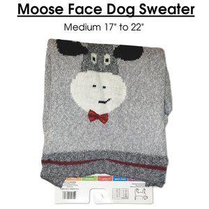 17-22" MED Moose Face Pet Sweater